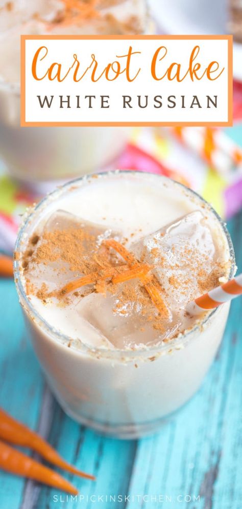 Fun Easter Drinks, Easter Alcoholic Drinks, Easter Cocktail Recipes, Sweet Alcoholic Drinks, White Russian Recipe, Coffee Liquor, White Russian Recipes, Easter Drink, Cake Vodka