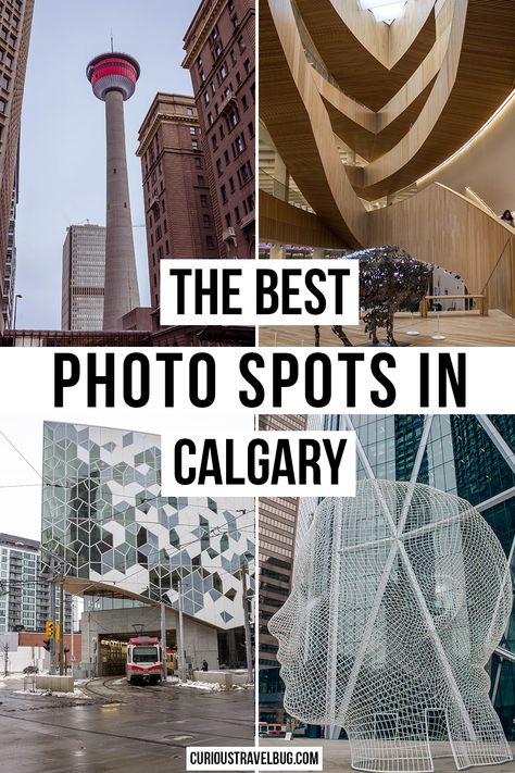 Calgary is Alberta's largest city and has some seriously beautiful architecture to photograph. Check out these top photography spots in Calgary for your next visit. Calgary Photography, Alberta Photography, Alberta Travel, Canada Trip, North America Travel Destinations, Couples Travel, Canadian Travel, Calgary Canada, Top Photography