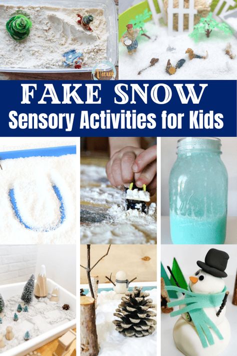 These fake snow sensory activites include easy recipes to make snow, and fun ways to play in it. Perfect Winter play for kids. Easy Fake Snow Recipe, Snow Sensory, Sensory Activities For Kids, Winter Sensory Bin, Make Snow, Play For Kids, Winter Play, Best Educational Toys, Winter Activities For Kids