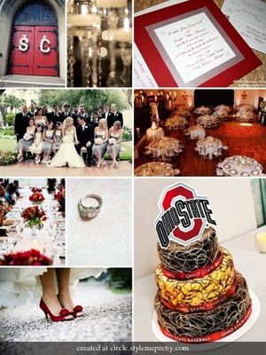 ohio state Ohio State Wedding, Sports Themed Wedding, Jumping The Broom, Buckeye Nation, Osu Buckeyes, Good Summer, Buckeyes Football, Sports Wedding, Wedding Showers