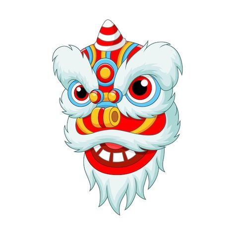 Chinese Lion Head, Lion Dance Head, Chinese Lion Dance, Tiger Vector, Chinese Lion, Lion Vector, Chinese New Year Greeting, New Year Banner, Lion Dance