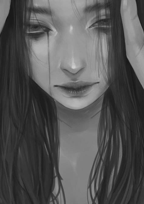 Emotionless Drawing, Japanese Creepy Art, Emotionless Anime Pfp, Girl Study Motivation, Digital Art Girl Studying, Dark Anime Guys, Digital Portrait Art, روتين العناية بالبشرة, Creepy Art