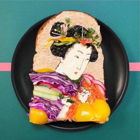 Arty Breakfast with Manami Sasaki’s Toasts – Fubiz Media Elegant Food, Food Artists, Breakfast Toast, Japan Food, Slice Of Bread, Edible Art, Edible Flowers, Recipe Of The Day, Tostadas