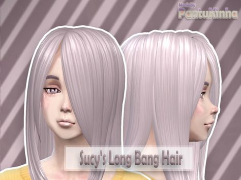 https://www.thesimsresource.com/downloads/details/category/sims4-hair-hairstyles-female/title/adult-sucys-long-bang-hairs-by-pantukinha/id/1379160/ Sims 4 Cc Maxis Match Emo Hair, Sims 4 Cc Anime Hair Maxis Match, Realistic Sims, Emo Bangs, Taemin Move, Sucy Manbavaran, Ts4 Mods, Clay Hair, Little Witch Academia