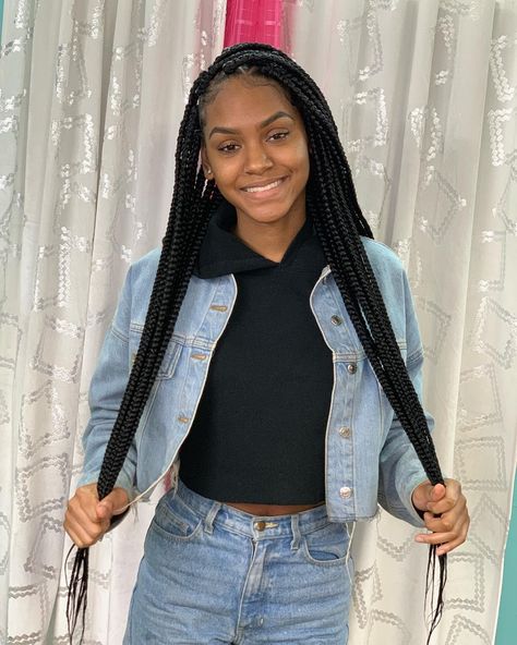 Medium Sized Box Braids, Medium Box Braids, Rock Hairstyles, Blonde Box Braids, Short Box Braids, Jumbo Box Braids, Colored Braids, Black Ponytail Hairstyles, African American Wigs