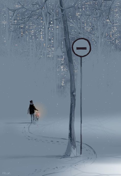 Art Of Silence, Pascal Campion, Urban Fantasy Books, Educational Illustration, Winter Illustration, Artist Alley, Pop Art Wallpaper, Winter Art, Romantic Art