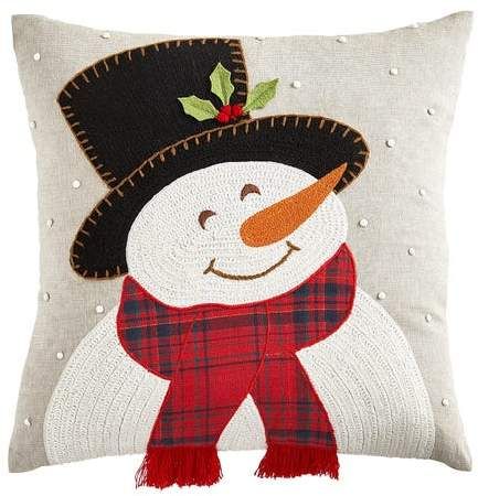 Christmas Crafts Sewing, Xmas Pillows, Snowman Pillow, Winter Pillows, Christmas Sewing Projects, Applique Pillows, Christmas Applique, Christmas Pillows, Christmas Cushions