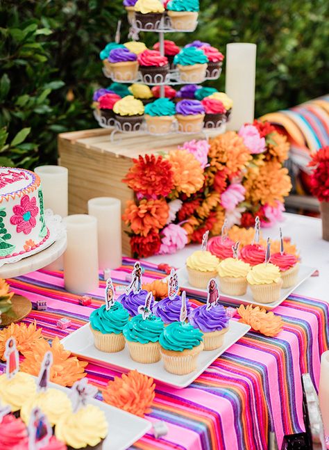 A Colorful Coco Themed Birthday Party - Inspired By This Encanto Second Birthday Party, Coco Inspired Party, Coco Party Theme, Fiesta 1st Birthday Party Girl, 1st Fiesta Theme Party Girl, Coco Birthday Party Ideas Girl, Coco Themed Party, Coco Party Decorations, Coco Birthday Cake