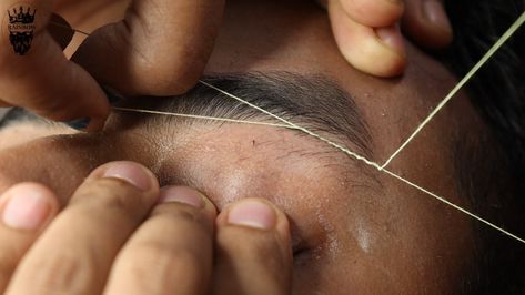 Full video on YouTube Boys Eyebrows, Eyebrow Shaping Threading, Female Barber, Guys Eyebrows, Eyebrow Threading, Threading Eyebrows, Eyebrow Shaping, You Tube, Threading