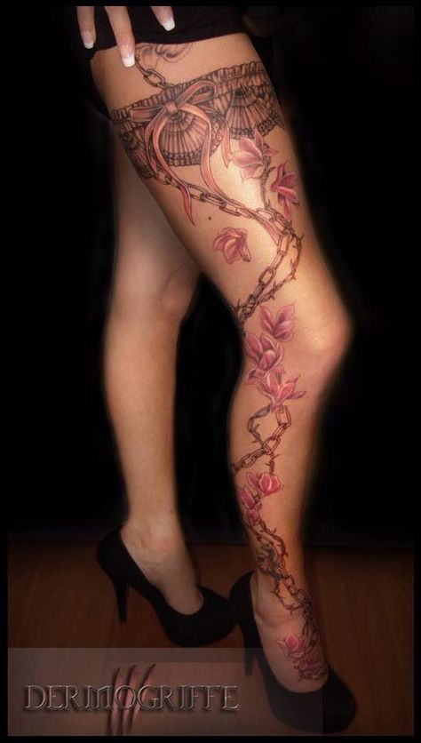 Pin on Am beliebtesten Garder Belt Tattoos Women, Garter Tattoos For Women Thighs, Garter Tattoos For Women, Garter Belt Tattoo, Tattoo Bein Frau, Thigh Garter Tattoo, Tattoo Calf, Flower Leg Tattoos, Stocking Tattoo