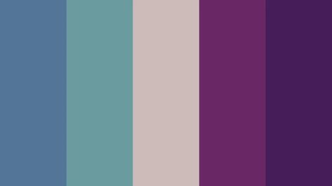 20+ Best Vintage Color Palettes » Blog » SchemeColor.com Purple And Teal Palette, Purple Pallete Color Combinations, Purple Combination Colors, Blue And Purple Color Scheme, Vintage Color Palettes, Color Palette Vintage, Purple Color Palette, Flat Color Palette, Palette Challenge