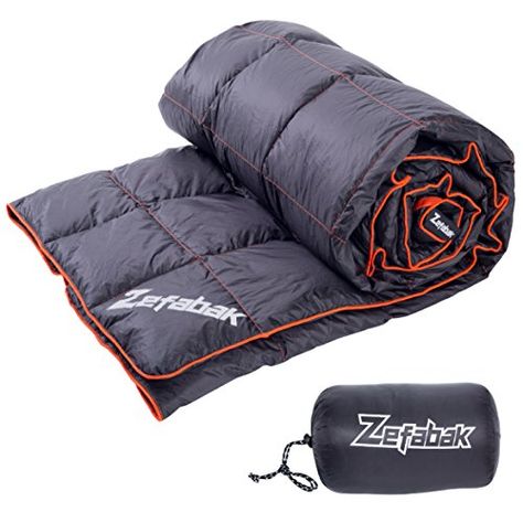 Down Blanket for Camping Indoor Outdoor by ZEFABAK Puffy 600 Fill Power Duck Down(17.6 OZ) Cloudlet Blanket or Sleeping Bag Replacement, Fabric Size: 88" x 59", Black-500. For product & price info go to:  https://all4hiking.com/products/down-blanket-for-camping-indoor-outdoor-by-zefabak-puffy-600-fill-power-duck-down17-6-oz-cloudlet-blanket-or-sleeping-bag-replacement-fabric-size-88-x-59-black-500/ Bushcraft Backpack, Checklist Ideas, Camp Blanket, Down Blanket, Winter Quilt, Life Essentials, Down Sleeping Bag, Survival Blanket, Camping Storage