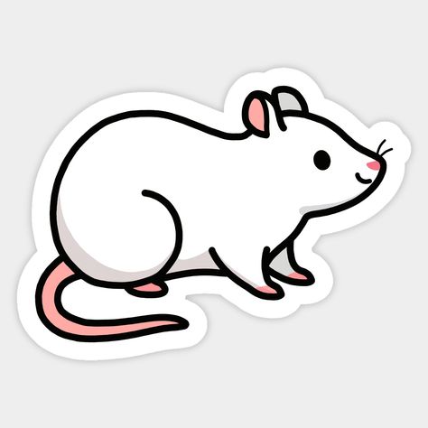 Cute rat -- Choose from our vast selection of stickers to match with your favorite design to make the perfect customized sticker/decal. Perfect to put on water bottles, laptops, hard hats, and car windows. Everything from favorite TV show stickers to funny stickers. For men, women, boys, and girls. Cute Rat Sticker, Rat Sticker, Mouse Sticker, Doodles Stickers, Door Decs, Animal Doodles, Cute Rats, Acrylic Keychains, Digital Stickers