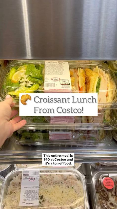 Costco Sandwiches, Crossiant Sandwich, Croissant Sandwiches, Costco Membership, Croissant Sandwich, Portion Sizes, Easy Lunch, Easy Lunches, Grocery Lists