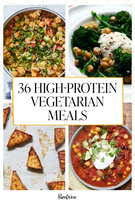 36 High-Protein Vegetarian Meals That Won?t Leave You Hungry Protein Vegetarian Meals, High Protein Vegetarian Meals, Vegetarian Protein Recipes, High Protein Vegetarian, Vegetarian High Protein, Protein Vegetarian, One Pot Vegetarian, Vegetarian Recipes Dinner Healthy, High Protein Vegetarian Recipes