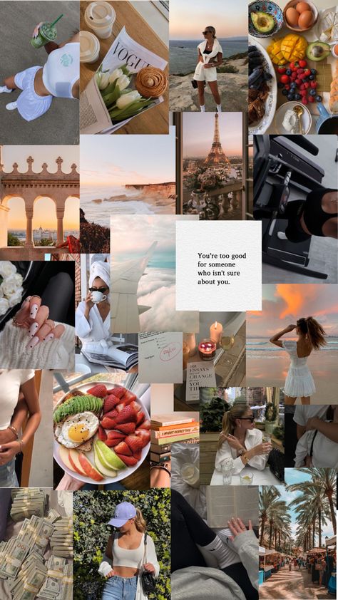 vision board, aesthetic, 2023, wallpaper, phone wallpaper, inspiration Vision Board Event, 2023 Phone Wallpaper, Vision Board For 2023, Vision Board Planner, My Future Self, Vision Board Goals, Vision Board Ideas, Life Vision Board, Vision Board Inspiration