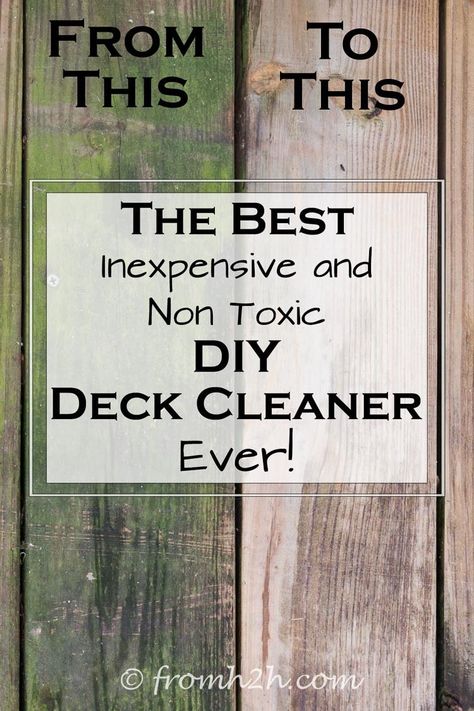 Diy Deck Cleaner, Non Toxic Diy, Clean Siding, Deck Cleaner, Deck Cleaning, Oxygen Bleach, Eco Friendly Diy, House To Home, Cleaner Recipes