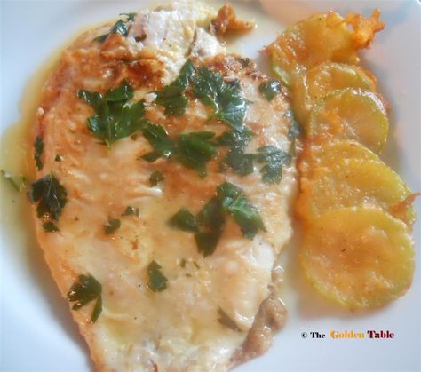 flounder recipe Fish Francese Recipe, Flounder Francaise Recipe, Poached Fish Recipes, Pan Fried Fish Recipes, Flounder Fish Recipes, Fresh Fish Recipes, Fish Sandwich Recipes, Flounder Recipes, Best Fish Recipes