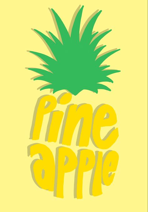 Juice Illustration Design, Pineapple Graphic Design, Fruit Typography, Bullet Journal Boxes, Word Typography, Pineapple Drawing, Pineapple Illustration, Teaching Graphic Design, Pineapple Graphic