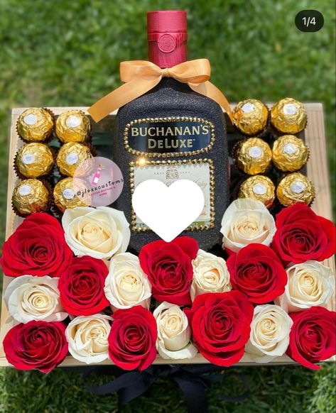 Graduation Arrangements Gifts, Liquor Bottle Flower Arrangements, Bottle And Flowers Gift, Bottle Bouquet Liquor, Flower Bouquet With Alcohol, Flower Box With Alcohol Bottle, Flower Bouquet And Wine Bottle Gift, Bedazzled Liquor Bottles, Bedazzled Bottle