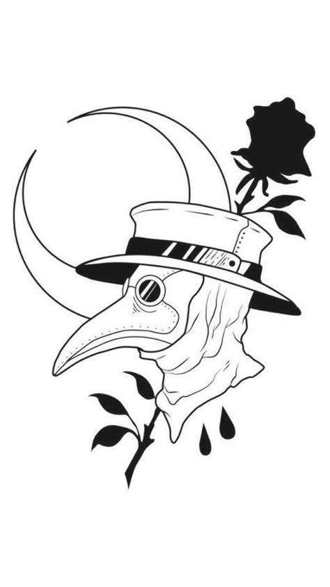 Plague Doctor Tattoo, Doctor Tattoo, Arte Doodle, Tattoo Art Drawings, Dark Art Drawings, Plague Doctor, Tattoo Flash Art, Artistic Style, Pencil Art Drawings