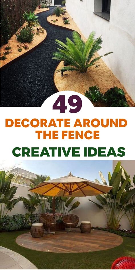 Create a charming nature garden by incorporating unique fence decor ideas! Hang colorful bird feeders or birdhouses to attract beautiful birds. Install trellises or hanging planters with vines and flowers for vertical interest. Add rustic elements like wooden signs, wind chimes, or fairy lights for a whimsical touch. Consider outdoor artwork or mirrors to enhance the garden's natural beauty. These fence decorations will transform your space into an inviting sanctuary that celebrates nature's won Yard Fence Decor Ideas, Fence Decor Ideas, Chicken Coop Designs Diy, Fence Decorations, Fall Yard Decor, Being In Nature, Vines And Flowers, Fence Plants, Outdoor Artwork