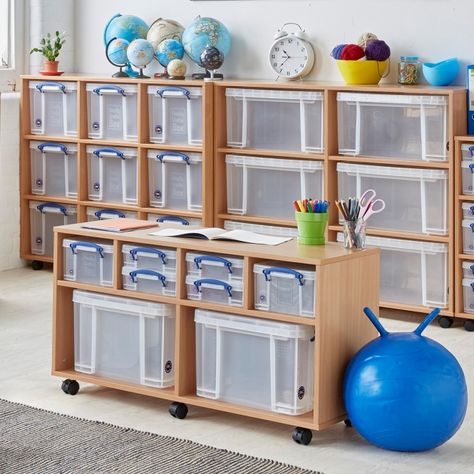 Really Useful Box Storage Ideas, Box Storage Ideas, Playroom Closet, Storage Unit Organization, Diy Playroom, Diy Toy Storage, Toy Storage Solutions, Craft Room Design, Playroom Storage