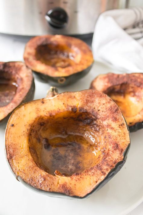 Make Acorn Squash In A Crock Pot Easy Squash Recipes, Monday Recipes, Crockpot Dishes, Acorn Squash, Winter Dinner, Winter Squash, Wooden Spoon, Yummy Sides, Dinner Menu