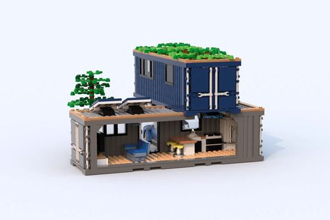 Lego Container, Lego 3d, Lego Truck, Lego Inspiration, Lego Architecture, Lego House, Container Home, Lego Stuff, Building Techniques