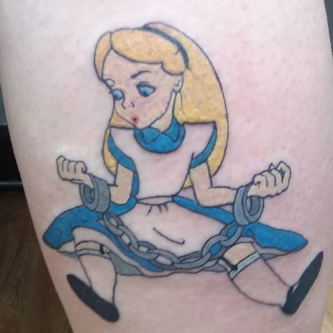 Alice in Chains White Rabbit Tattoo, Cheshire Cat Tattoo, Alice In Wonderland Tattoo, Fan Tattoo, Wonderland Tattoo, O Tattoo, Rabbit Tattoos, Tattoo Now, Cartoon Tattoos