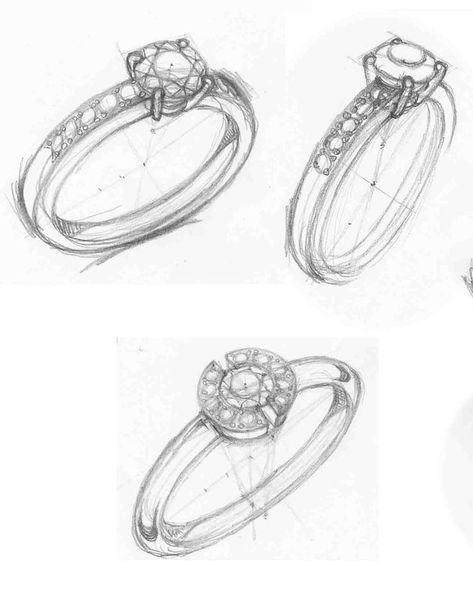 Wedding Ring Drawing, Diamond Ring Drawing, Accessories Design Sketch, Ring Sketch, Jewel Drawing, Jewelry Rendering, Art Jewelry Design, Jewellery Design Sketches, Jewelry Illustration