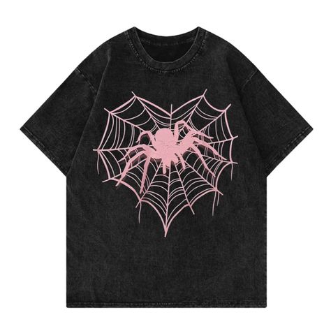 Back Shirt Design Ideas, Spider Clothes Aesthetic, Bleach Spider Web Shirt, Spider Web Clothing, Spider Shirt Aesthetic, Y2k Autumn, Spider Shirt, Kawaii Y2k, Spider Web Design