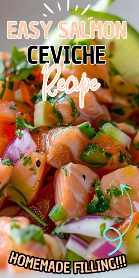 Salmon Ceviche Recipe Salmon Ceviche Recipe, Salmon Ceviche, Frozen Salmon, Ceviche Recipe, Fresh Salmon, Seafood Market, Easy Salmon, Aromatic Herbs, Perfect Appetizers