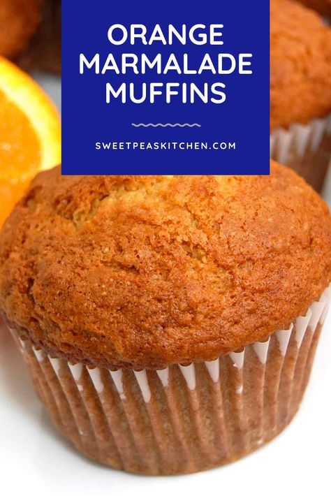 Orange Marmalade Muffins Recipe, Bakewell Muffins, Orange Marmalade Muffins, Marmalade Muffins, Assorted Muffins, Magic Muffins, Easy Muffin Recipe, Carrot Cake Bread, Witch Recipes