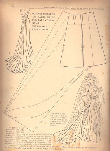 Skirt Pattern More Patron Vintage, Sewing Dress, Wedding Dress Patterns, Trendy Sewing, Couture Mode, Barbie Patterns, Motif Vintage, A Wedding Dress, Couture Vintage