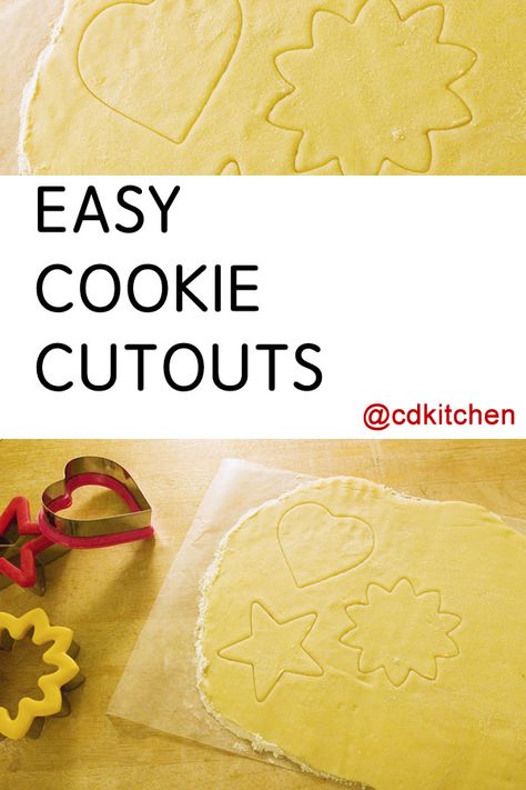 Easy Cookie Cutouts - The secret for the easiest cookies ever? Cake mix. Fantastic way to whip up a bunch of cookie dough quickly and cut out some fun shapes. | CDKitchen.com Cake Mix Rolls, Gluten Free Yellow Cake Mix, Banana Cake Mix, Roll Out Sugar Cookies, Best Oatmeal Cookies, Sugar Cookie Cakes, Cut Out Cookie Recipe, Rolled Sugar Cookies, Cake Mix Cookie Recipes