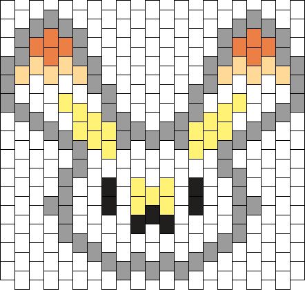 Pokemon Kandi, Bat Kandi Pattern, Pokemon Kandi Pattern, Garfield Kandi Pattern, Brick Stitch Kandi, Photo Pattern, Kandi Patterns, Beaded Crafts, Delica Beads