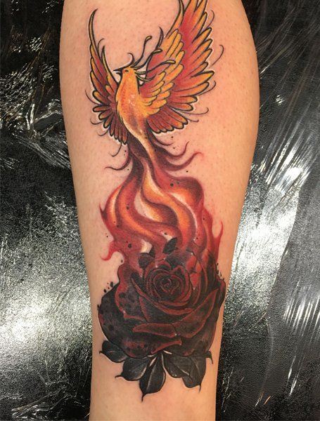 20 Striking Phoenix Tattoos for Women in 2021 - The Trend Spotter Ashes Tattoo Ideas, Rising From The Ashes Tattoo, From The Ashes Tattoo, Ashes Tattoo, Phoenix Feather Tattoos, Tato Phoenix, Rose On Fire, Fenix Tattoo, Phoenix Rising From The Ashes