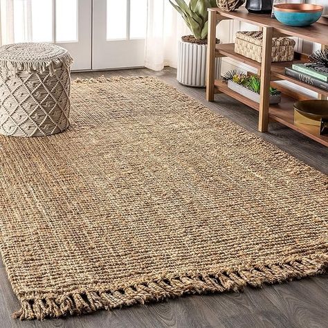 Amazon.com: JONATHAN Y NRF103A-4 para Hand Woven Chunky Jute with Fringe Area-Rug, Bohemian, for Bedroom, Kitchen, Living Room,4 X 6,Natural : Home & Kitchen Jute Lights, Eclectic Area Rug, Clean Bedroom, Synthetic Rugs, Natural Area Rugs, Jute Area Rugs, Bohemian Area Rugs, 8x10 Area Rugs, Jute Rug