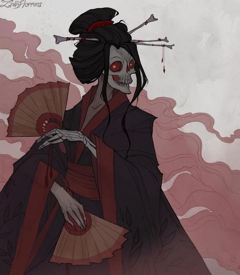 Drawlloween Yokai by https://www.deviantart.com/irenhorrors on @DeviantArt Japanese Urban Legends, Japanese Yokai, Japanese Mythology, Geisha Art, Japanese Folklore, Japon Illustration, Desenho Tattoo, Arte Inspo, Urban Legends