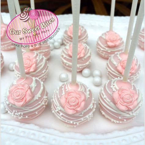 Our pink rose upside down cake pops rsweetbites@gmail.com #oursweetbites on Instagram Pink Parfait Desserts, Upside Down Cake Pops, Elegant Cake Pops, Pink Cake Pops, Cake Pop Designs, Pop Cake, Cake Pop Decorating, Wedding Cake Pops, Fancy Cupcakes