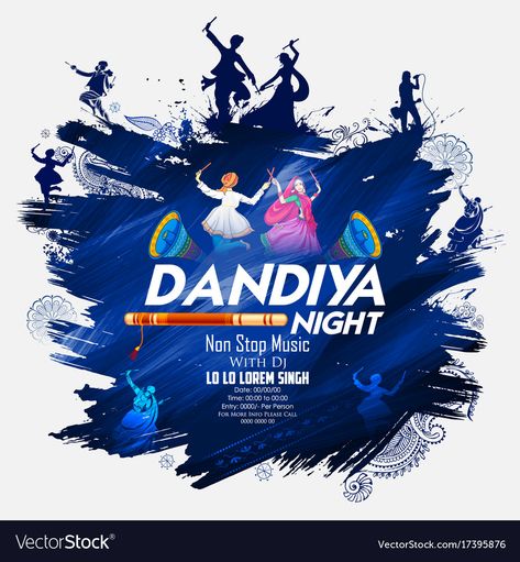 Dandiya Night Outfits, Navratri Ideas, Illustration Of Couple, Dandiya Night, Exhibition Banners, Black Mask Aesthetic, Disco Poster, Garba Night, Brain Storming