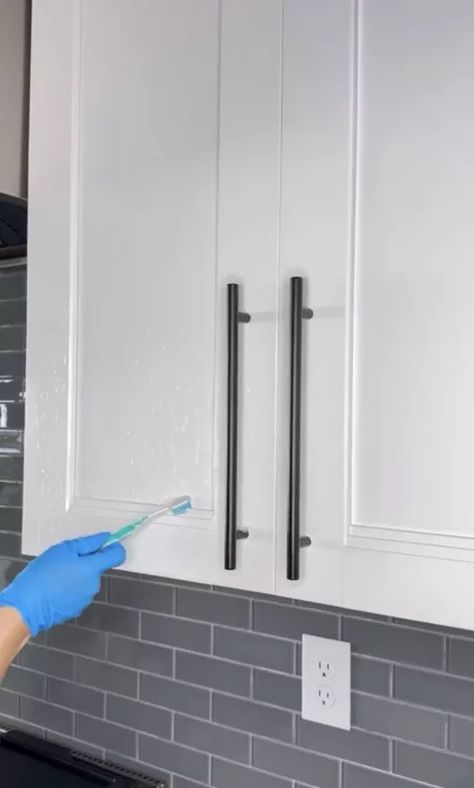 How to Clean Kitchen Cabinets in 6 Simple Steps | Hometalk How To Clean Shaker Cabinets, How To Wash Kitchen Cabinets, Clean Cabinet Doors, How To Clean Kitchen Cabinets, Shaker Cabinets Kitchen, Deep Cleaning Kitchen, How To Clean Kitchen, Cleaning Cupboard, Kitchen Cabinet Door Styles