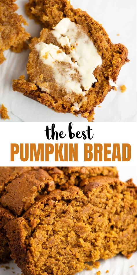 Pumpkin Bread From Scratch, Pumpkin Bread Recipe Easy, Pumpkin Bread Starbucks Copycat, Easy Pumpkin Bread Recipe, Homemade Pumpkin Bread, Easy Pumpkin Bread, Best Pumpkin Bread, Pumpkin Cream Pie, Best Pumpkin Bread Recipe