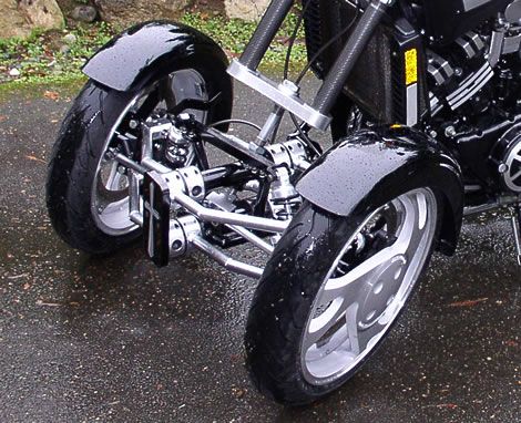 Tilting 3 wheel V-Max from Tilting Motor Works 4 Wheel Bicycle, Trike Kits, Bicycle Engine, Two Wheeler, Trike Bicycle, Motorised Bike, Tricycle Bike, Reverse Trike, Electric Trike