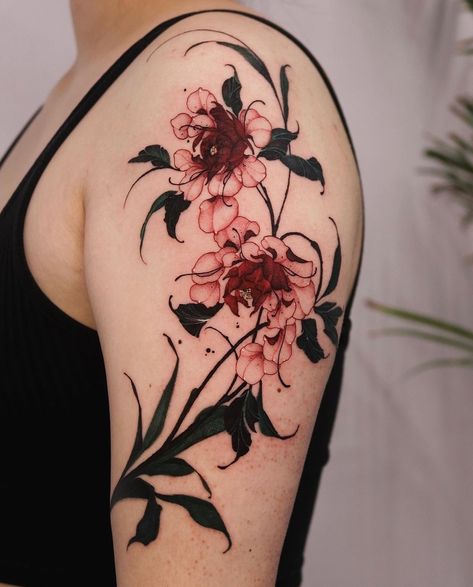 Guest Artist @onyo_flowertattoo 🌺 8 - 31 October 🐍 Click the link in Onyo’s bio to make an appointment ♥️ Or click the link in our bio to book your next tattoo 🔗 #tattoo #auraninetyfour #flowertattoo #floraltattoo #flowers #snaketattoo #orientaltattoo #spiderlilytattoo #finelinetattoo #colourtattoo #chrysanthemumtattoo #peonytattoo #tttism #londontattoo #koreantattoo #koreantattooartist #tattoodo #londontattooartist #londontattoostudio #tattooinspiration #tattoosnob #tattooideas #inkedma... Korean Tattoo Artist, Chrysanthemum Tattoo, Korean Tattoos, 31 October, Wing Tattoo, London Tattoo, Peonies Tattoo, Lily Tattoo, Next Tattoo