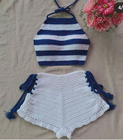 Fast Crochet, Blouse Tops Designs, Crochet Top Outfit, Hippie Crochet, Mode Hippie, Crochet Crop Top Pattern, Mode Crochet, Crochet Swimwear, Crochet Clothing And Accessories