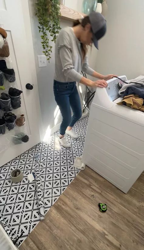 Are you renting and want to upgrade your home check out this easy and quick floor upgrade you can do on a budget. #floormakeover #renterfriendly Renter Friendly Floor, Diy Renter Friendly, Arizona Ranch, Floor Makeover, Cheap Flooring, White Tile Floor, Rental Decorating, Floor Ceiling, Be Honest With Yourself