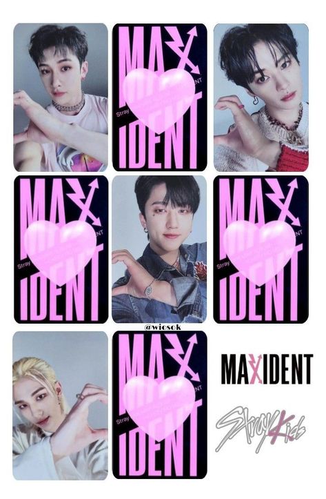 Stray Kids Maxident, Pc Photo, Kpop Photocards, Kpop Photocard, Lomo Card, Photo Card Template, Easy Paper Crafts Diy, Postcard Template, Sticker Template