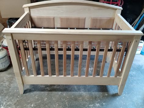 Farmhouse Crib Diy, Crib Blueprints, Convertible Crib Plans, Homemade Crib, Crib Plans, Baby Crib Woodworking Plans, Rustic Crib, Crib Woodworking Plans, Baby Crib Diy